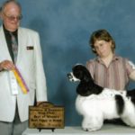 Nick is pictured here going Best of Winners for a 3 point win at just 8 months of age! Thanks to judge Charles Francis.